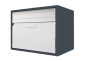 Preview: Briefkasten Huber Aluminium 300/400 Schiefergrau RAL 7015